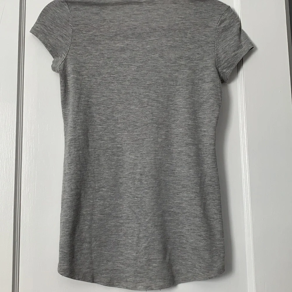 Justice Gymnastics Gray T-shirt Top 14 EUC